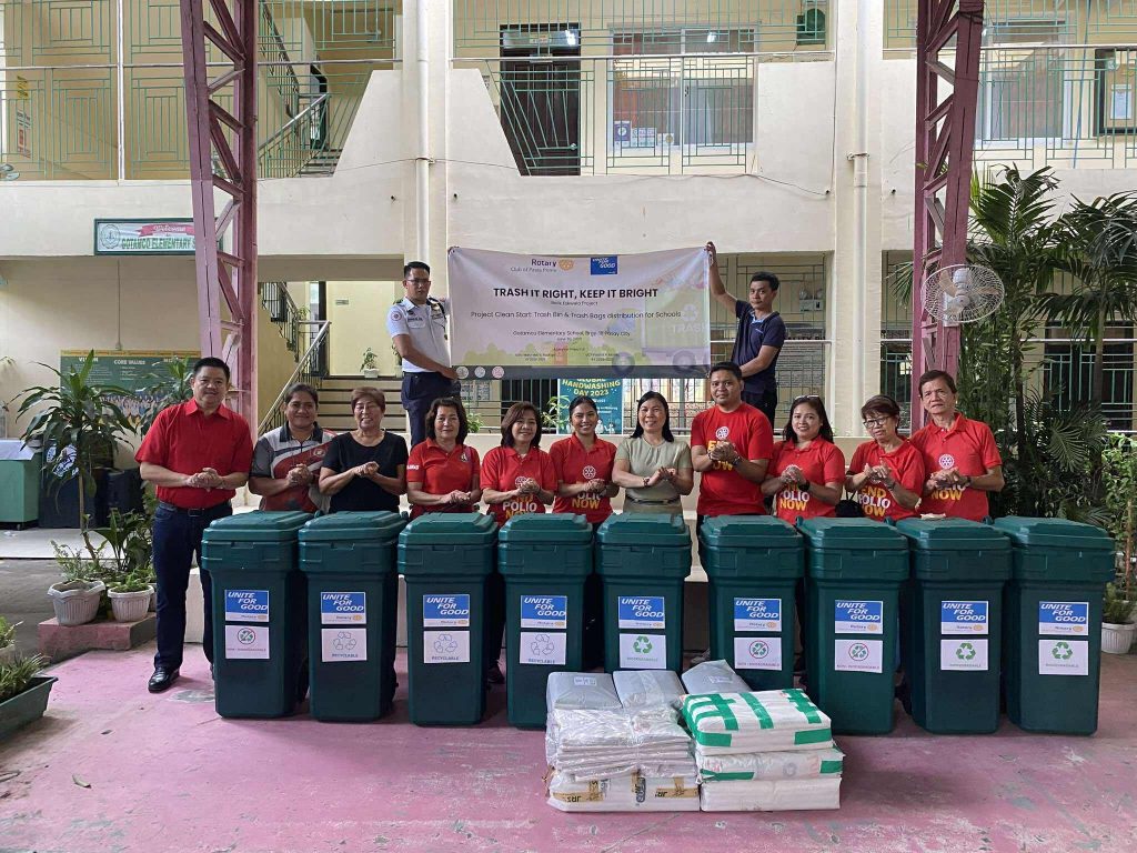 Rotary Club of Pasay Prime Champions Cleanliness with Big Bin Donation to GES
