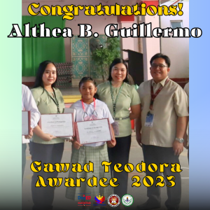 ALTHEA GUILLERMO, YOUR GAWAD TEODORA ALONSO AWARDEE 2023